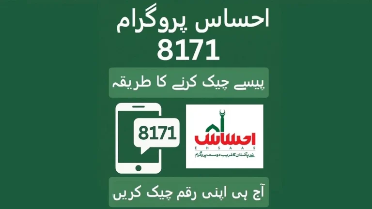 احساس پروگرام 8171 پیسے چیک کرنے کا مکمل طریقہ