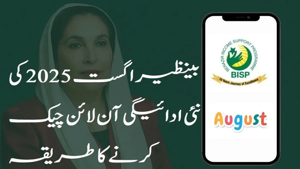 بینظیر اگست 2025 کی نئی ادائیگی آن لائن چیک کرنے کا مکمل طریقہ
