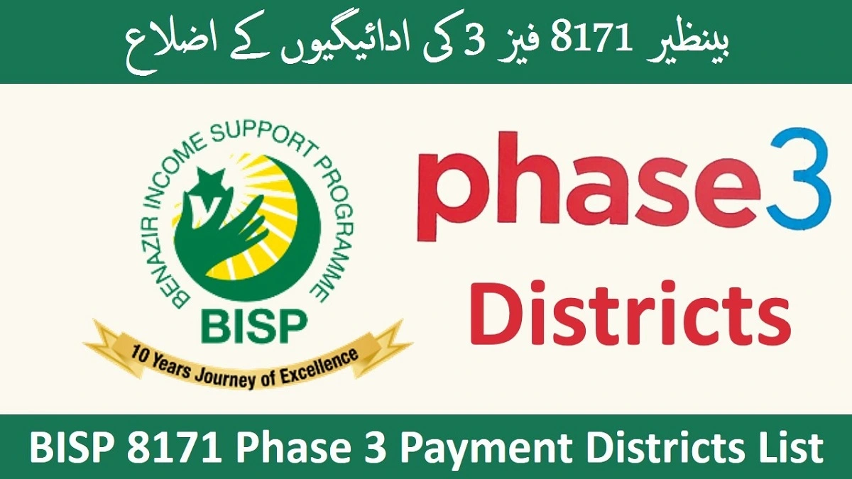 BISP 8171 Phase 3 Payment Districts