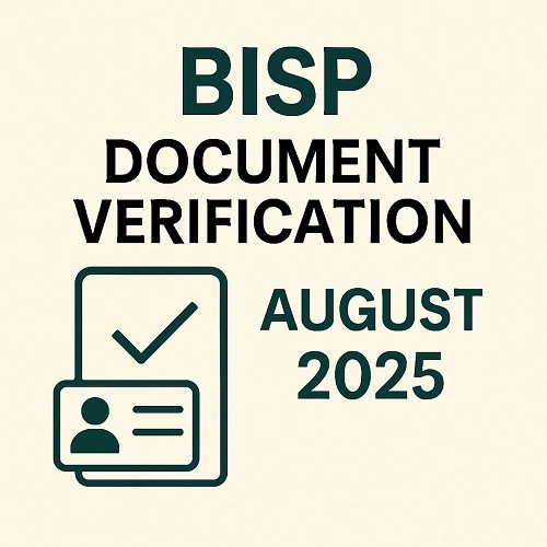 BISP Document Verification August 2025